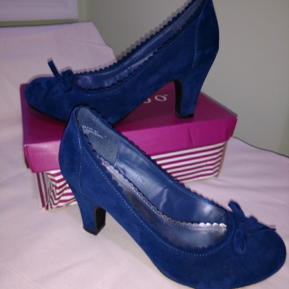 BAMBOO Shoes - Blue suede shoes
